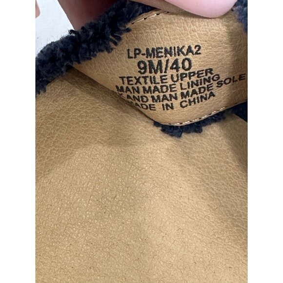 Lucky Brand Navy Blue Canvas Espadrille 3 Inch Wedge Sandals Size 9 - Picture 13 of 14